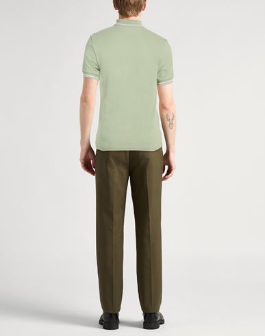Man Polo shirt Light green Size 3XL Cotton, Elastane