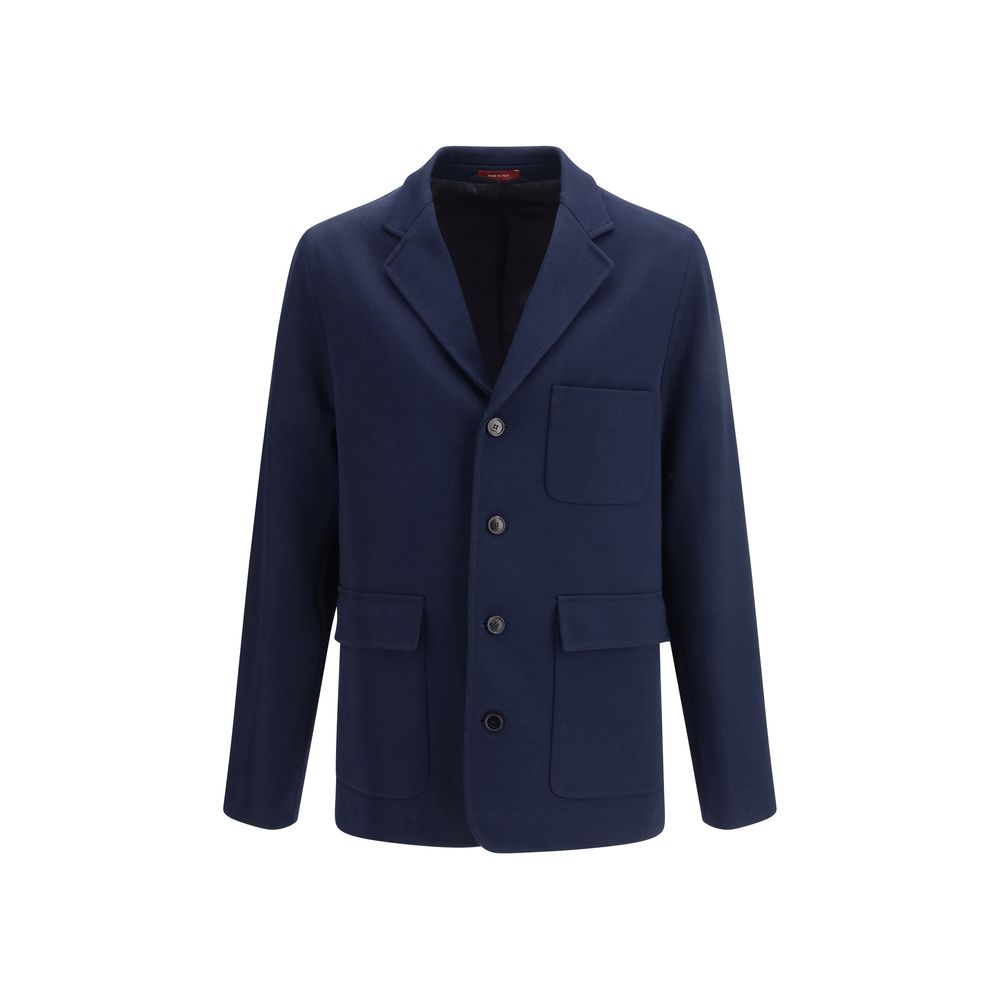 Cotton Jersey Blazer — Navy