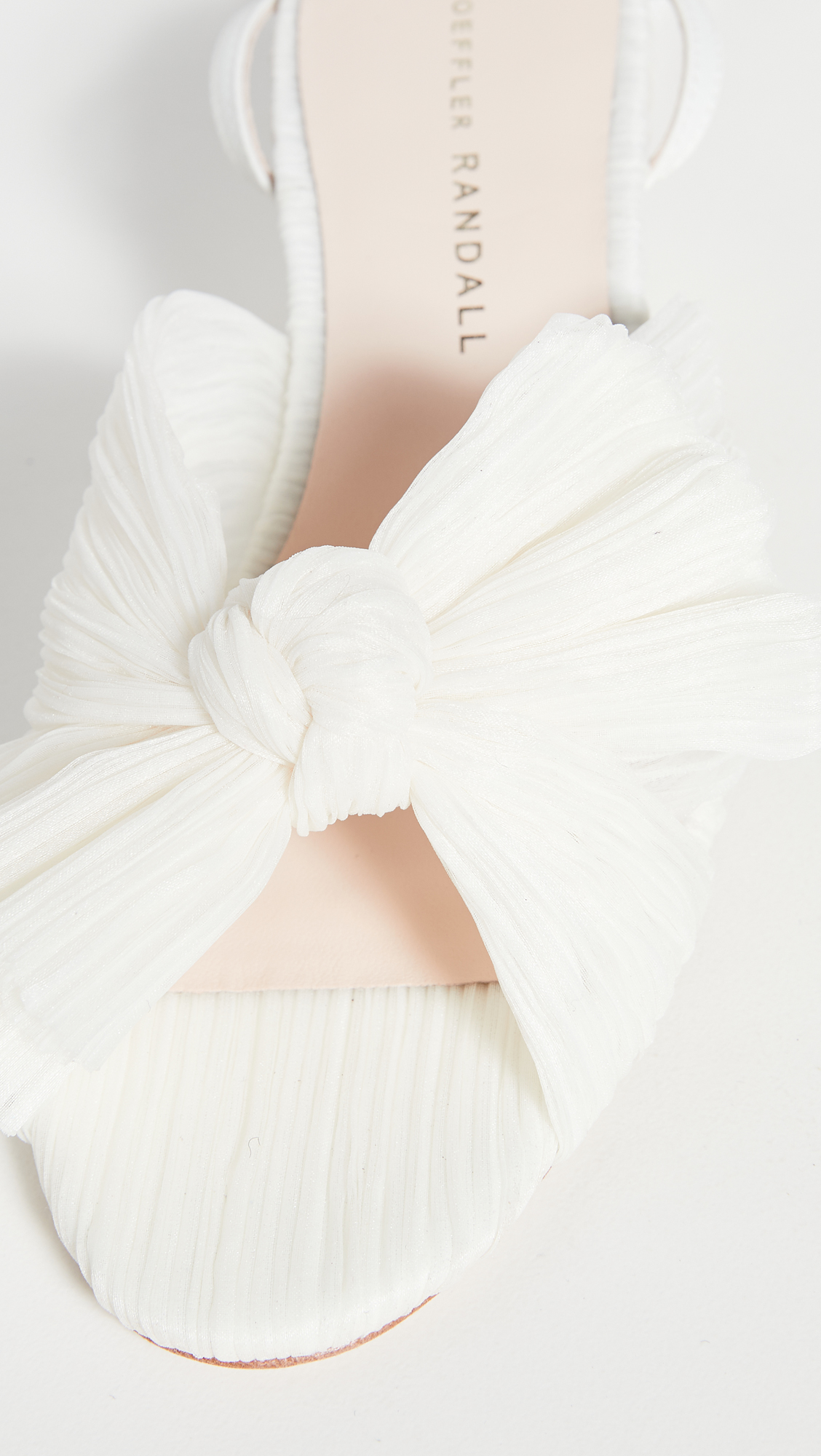 Dahlia Pleated Bow Heels with Ankle Strap