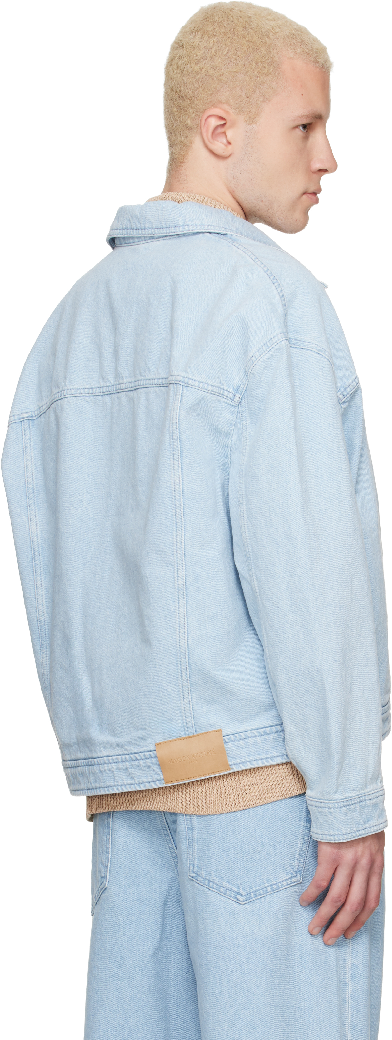 Blue Zipped Denim Jacket