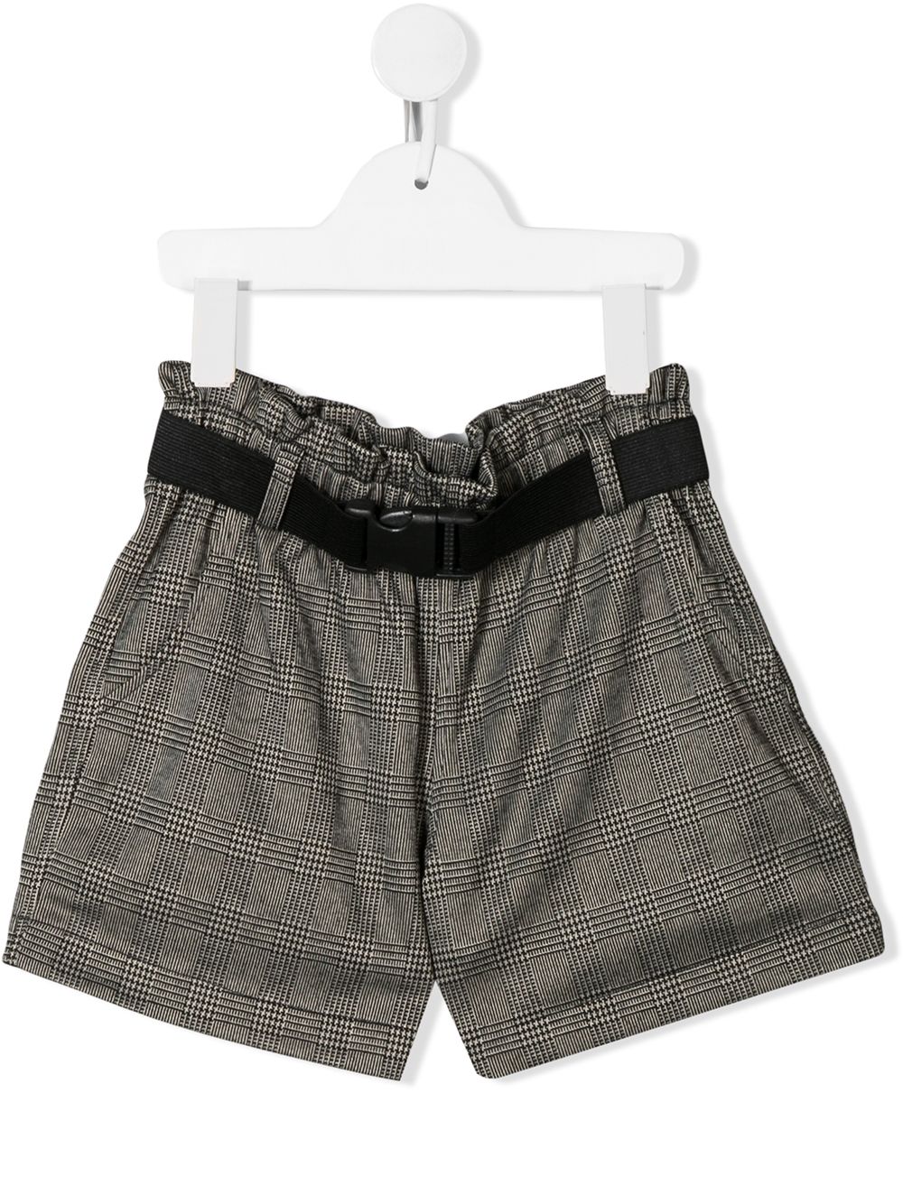 Check print shorts - Grey