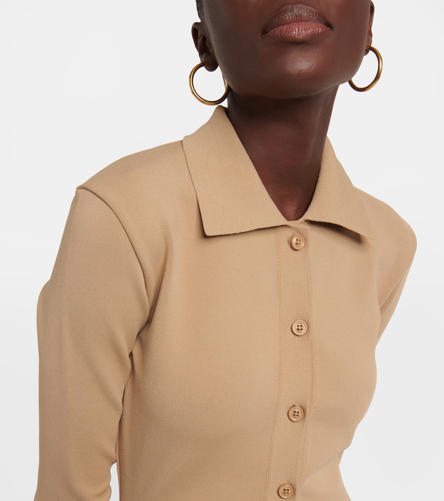 Knit shirt dress