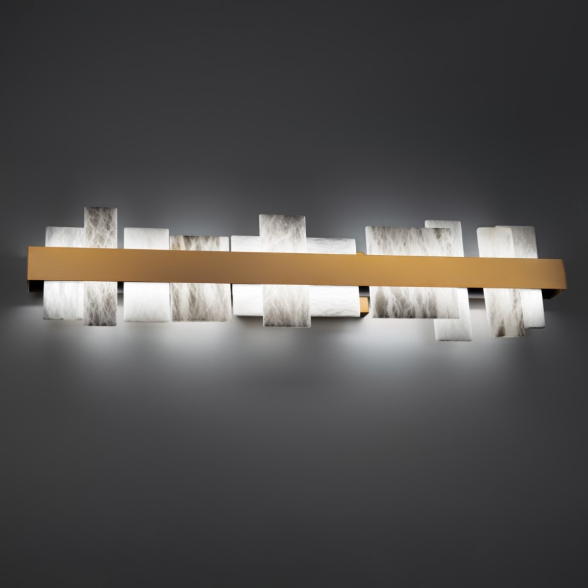 Aged Brass LED Bath Light from the Acropolis Collection