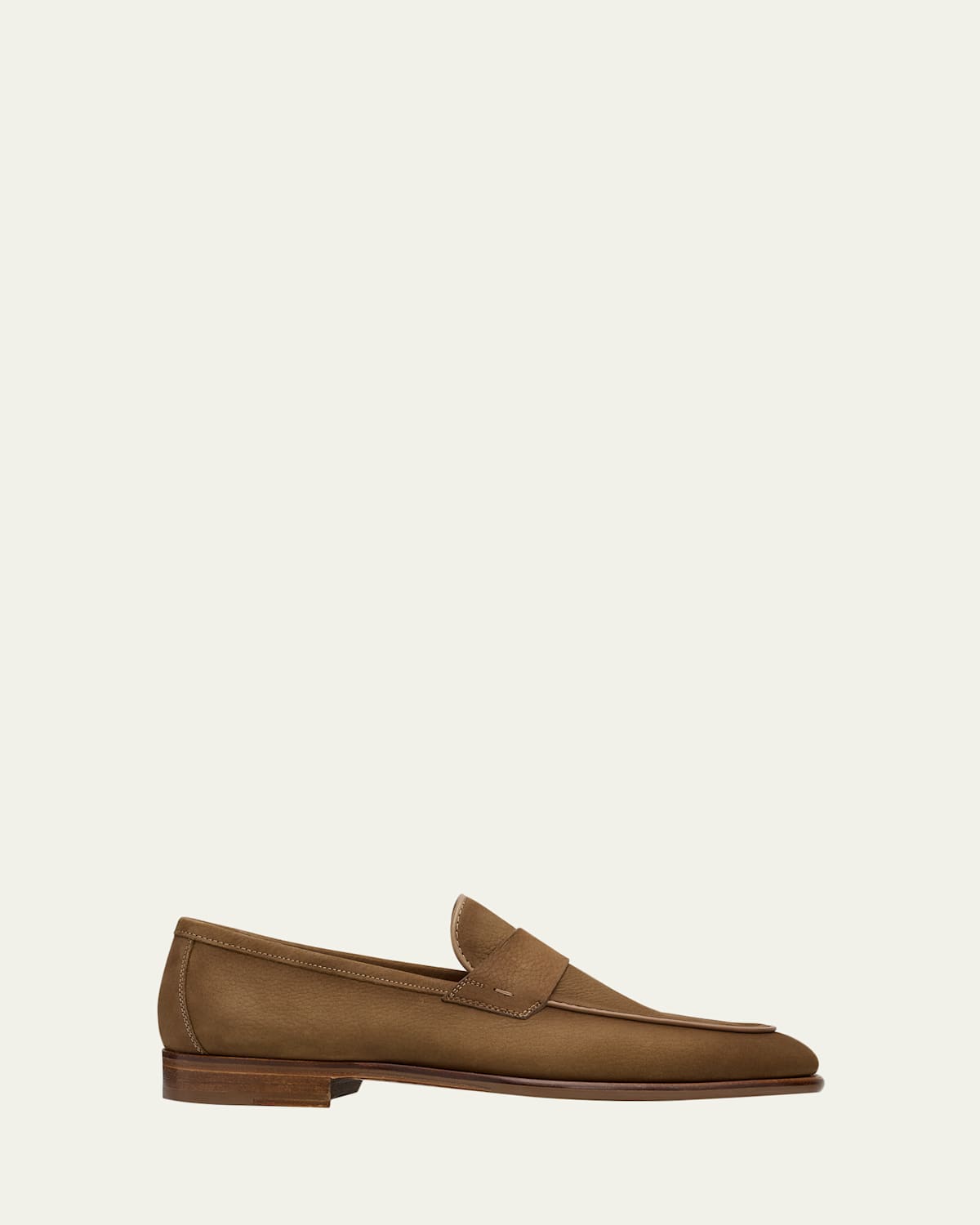 Men's Duerro Grained Leather Penny Loafers