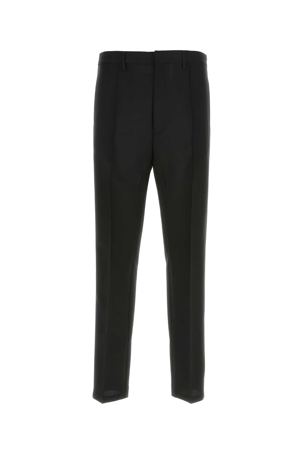Mohair Blend Trousers — Black