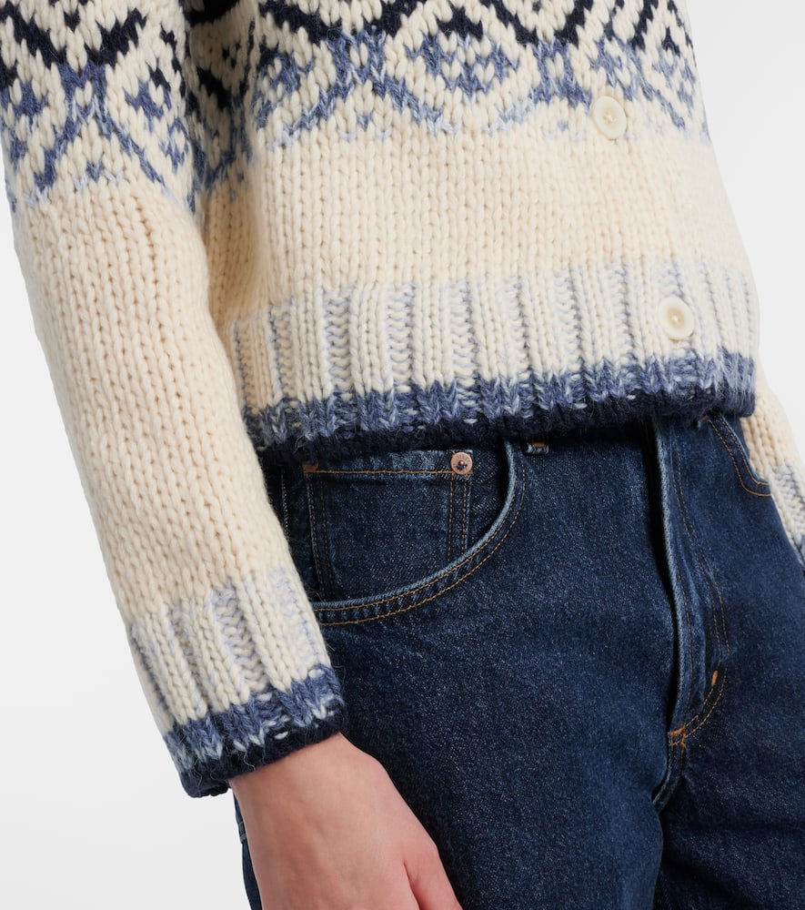Tovah Fair Isle wool-blend cardigan