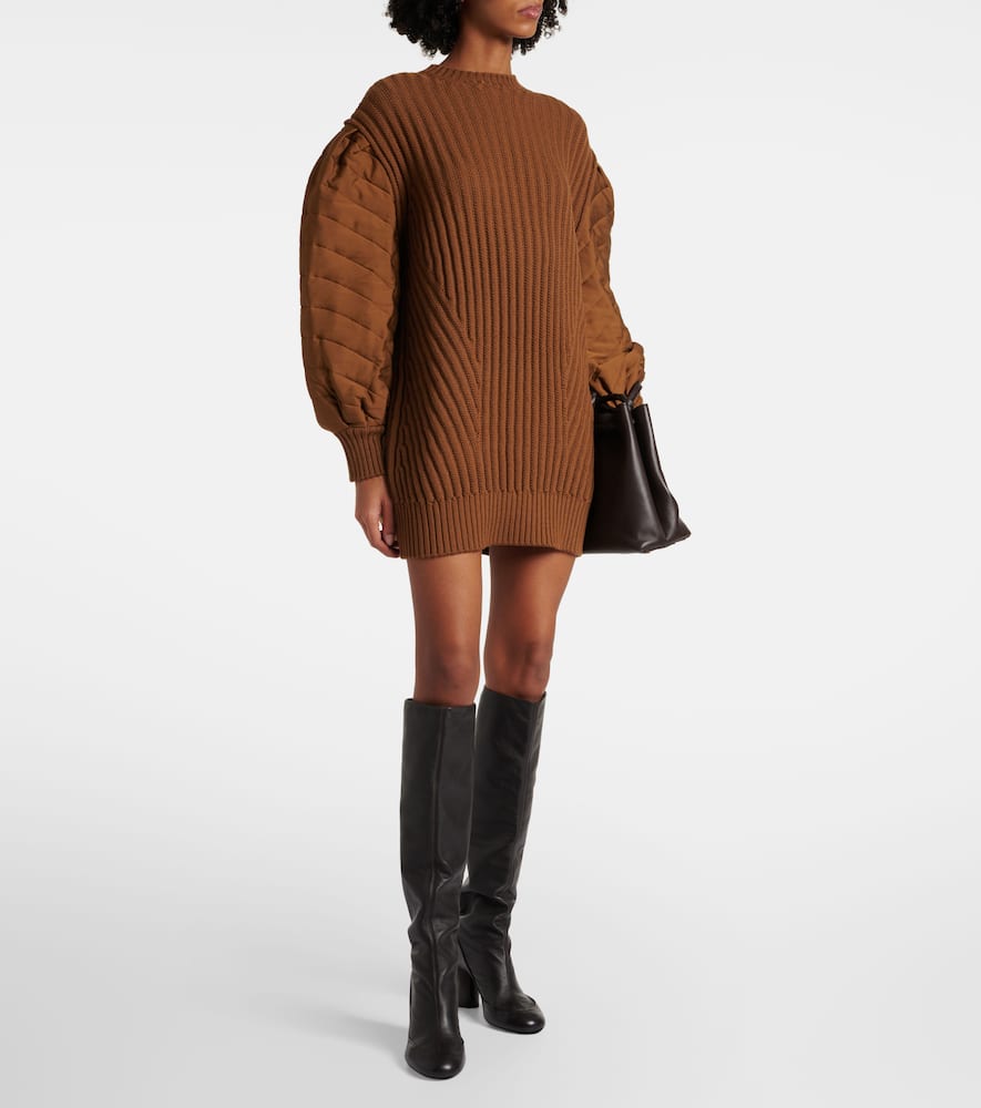 Ottuso ribbed-knit virgin wool minidress
