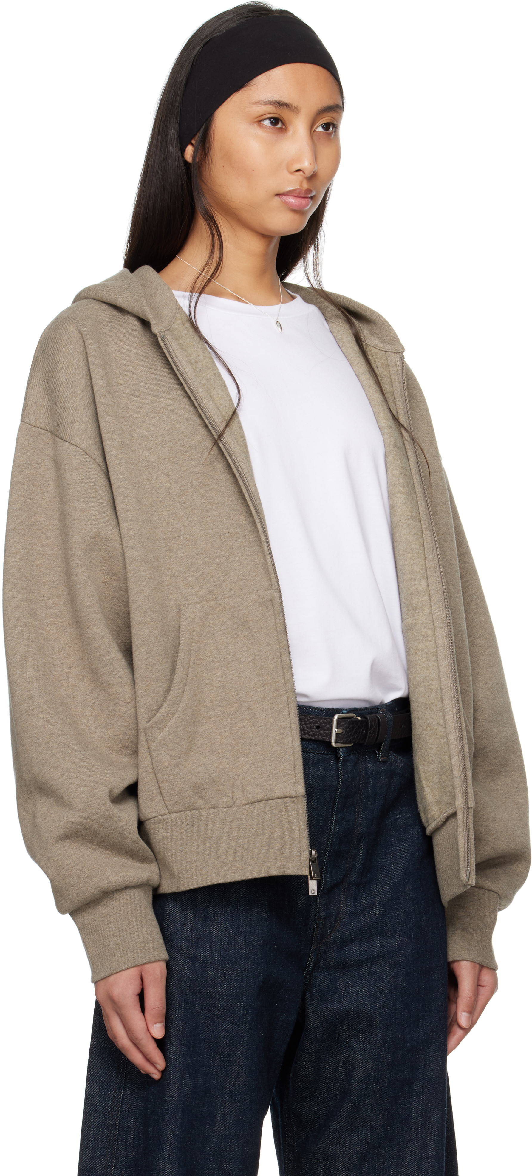 Fear of God ESSENTIALS Gray Classic Full Zip-Up Hoodie