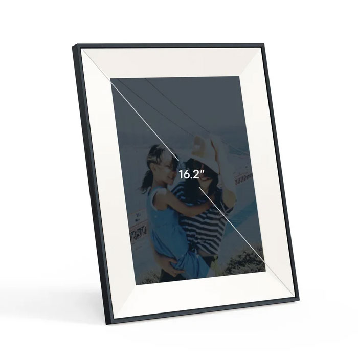 Aspen 12-inch Digital Photo Frame in Ink with Paper Mat