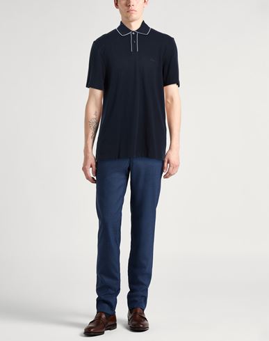 Man Polo shirt Midnight blue Size 4XL Cotton