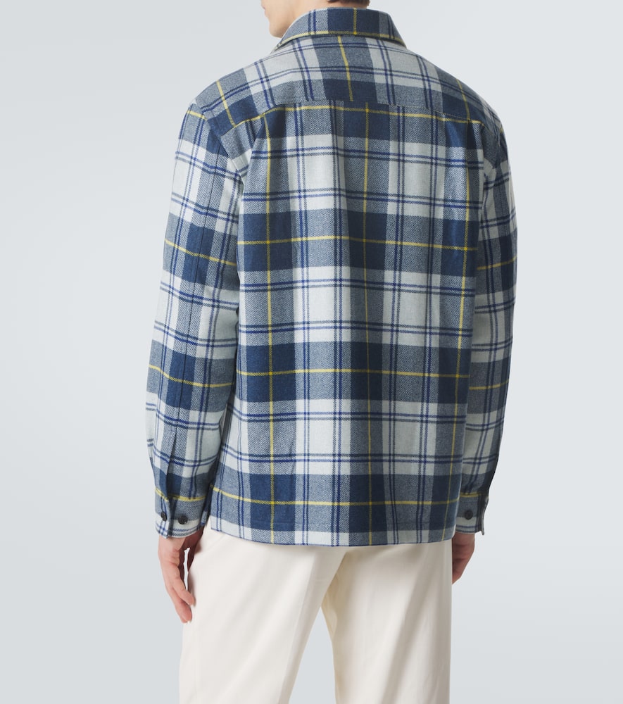 Plaid cashmere overshirt