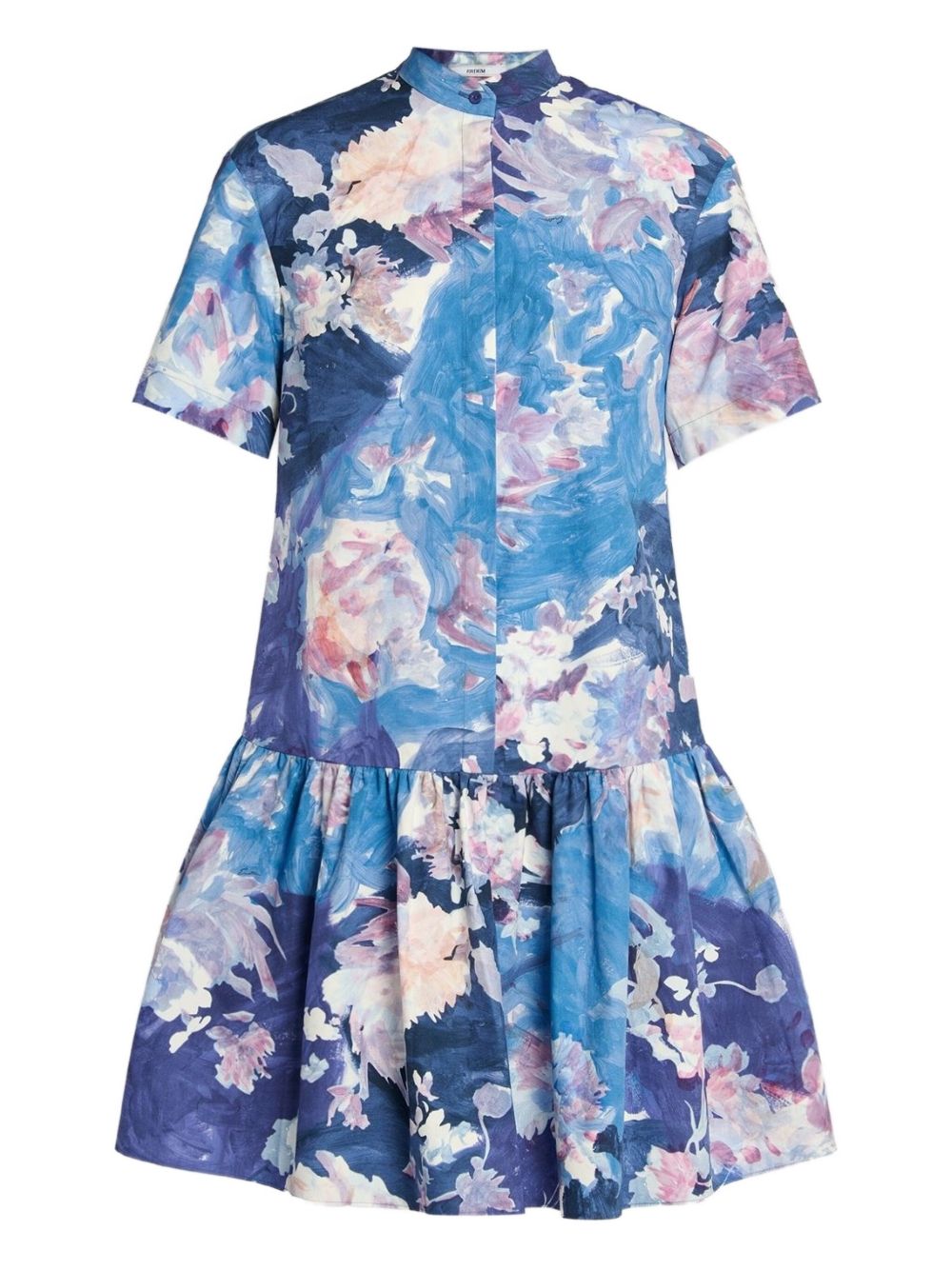 Floral-print midi dress - Blue