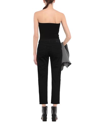 Woman Jeans Black Size 24 Cotton, Polyester, Elastane