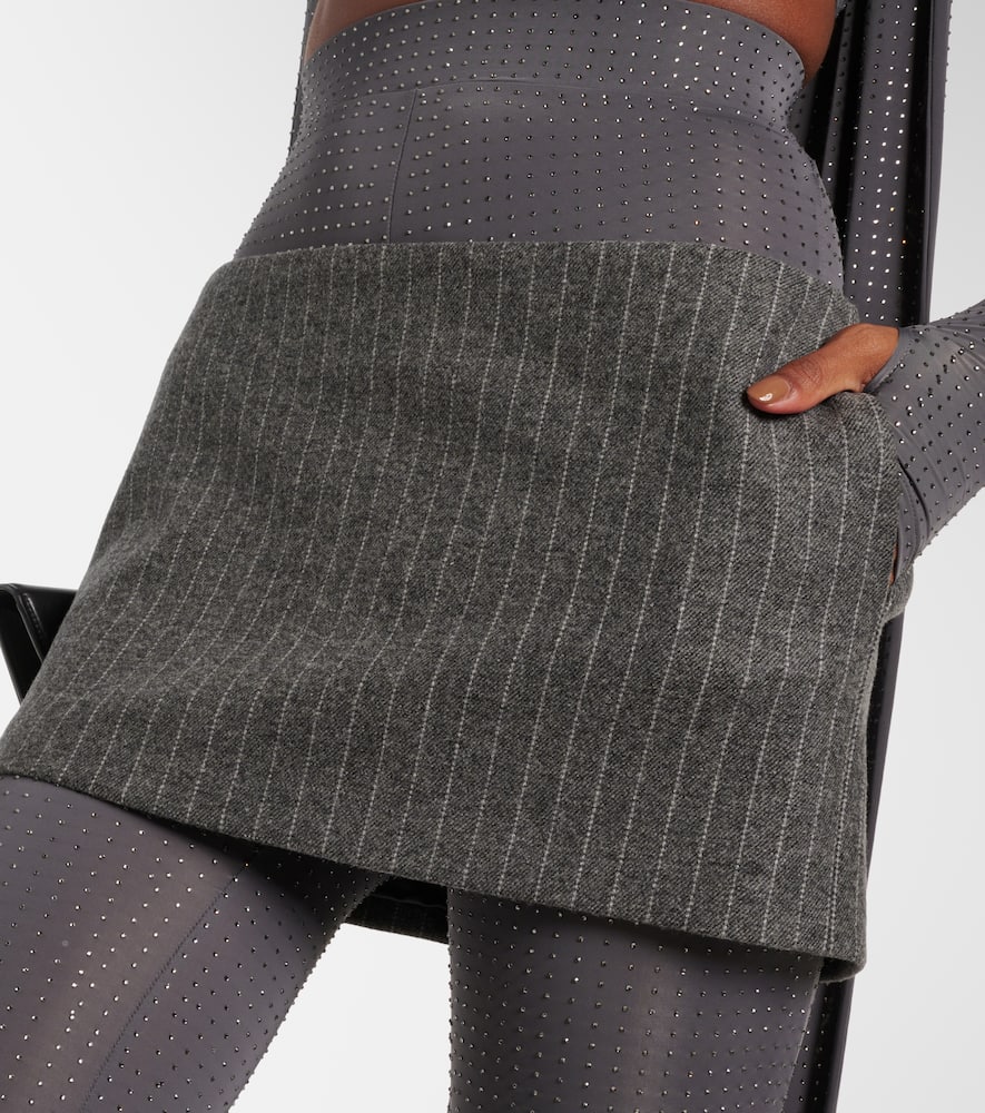 Alex Perry Pinstripe low-rise miniskirt