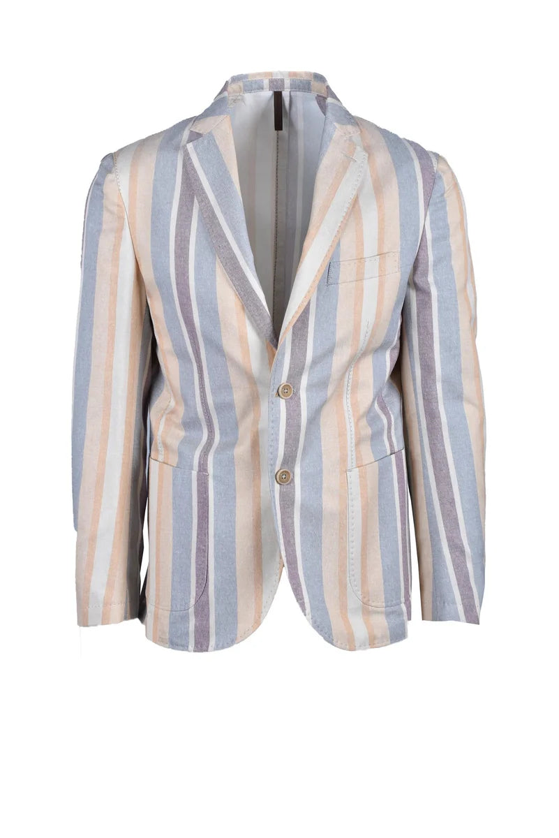 Jacket - Beige/Sky Blue