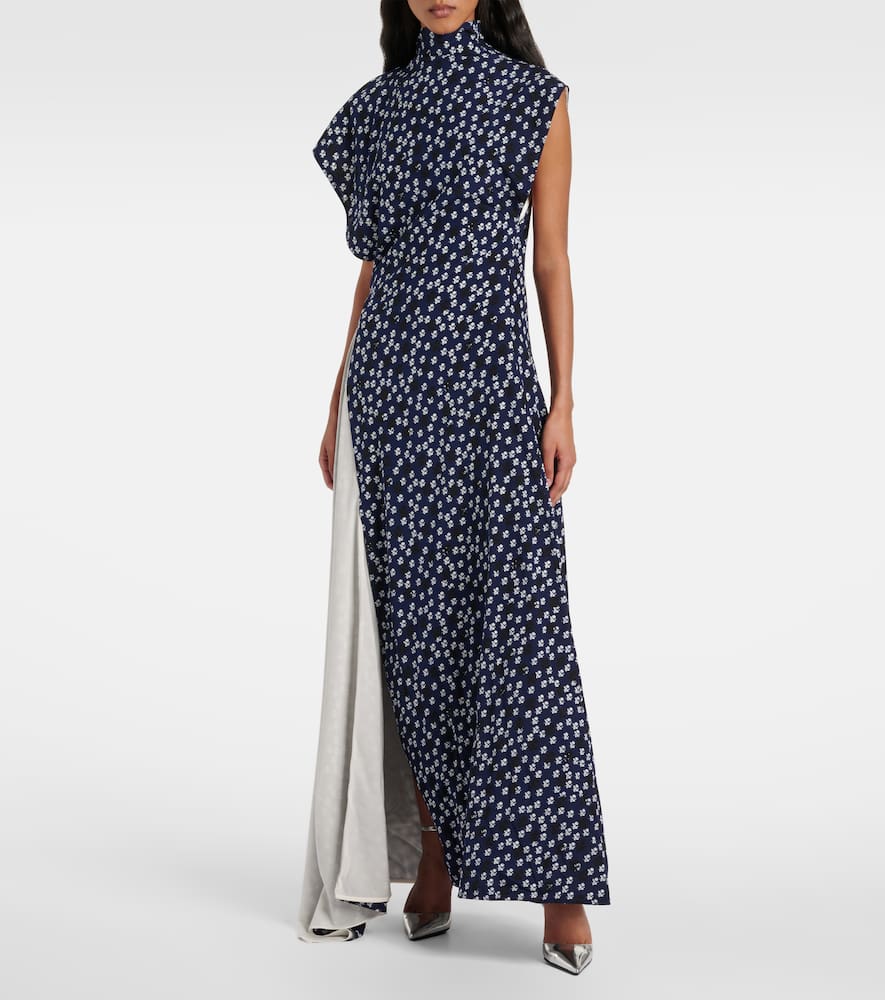 Devyn floral draped maxi dress