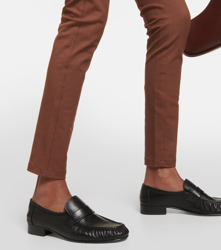 Mid-rise gabardine leggings