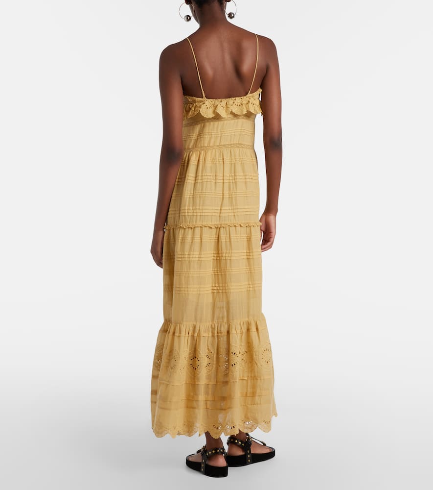Paule lace-trimmed cotton maxi dress