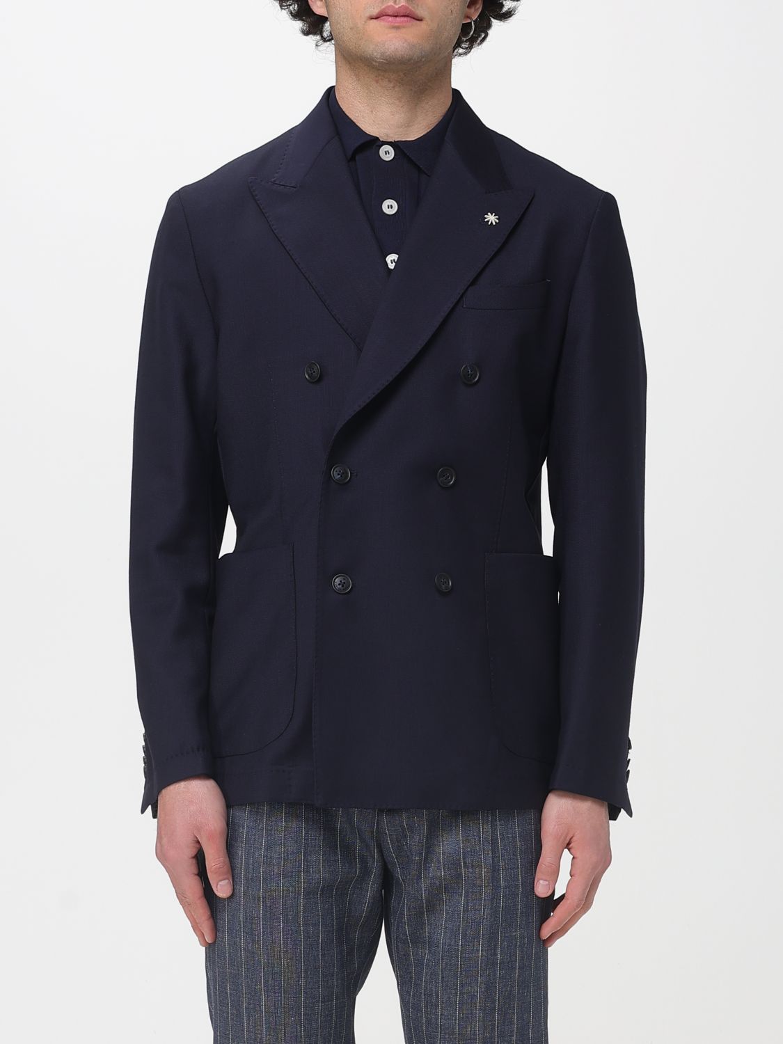 Blazer Men color Blue