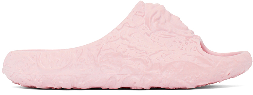 베르사체 남성 핑크 메두사 디멘션 슬라이드 샌들