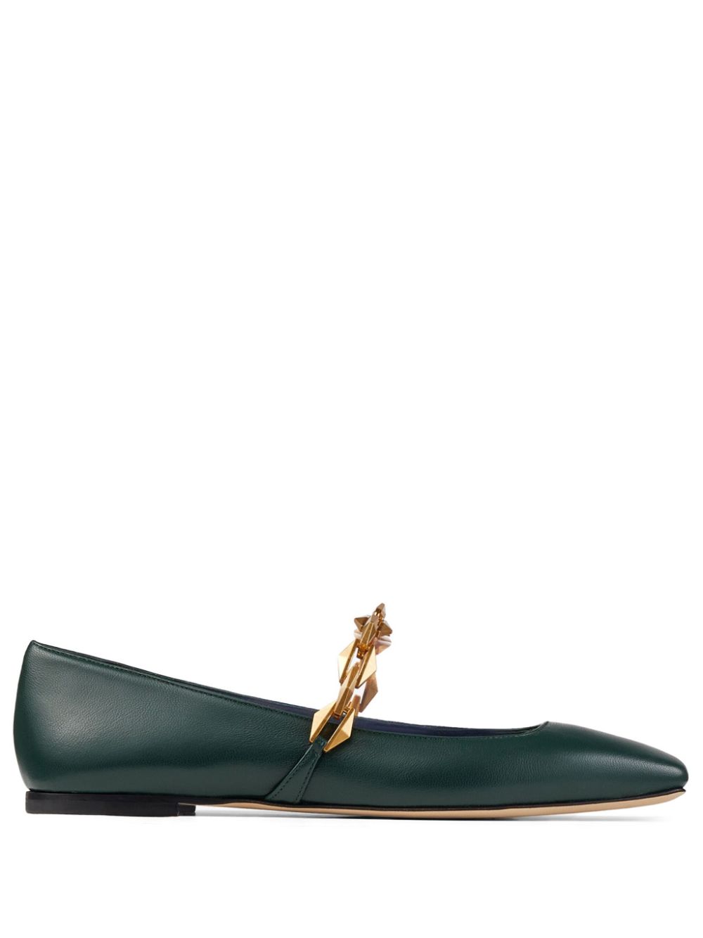 Diamond Tilda leather ballerina shoes - Black