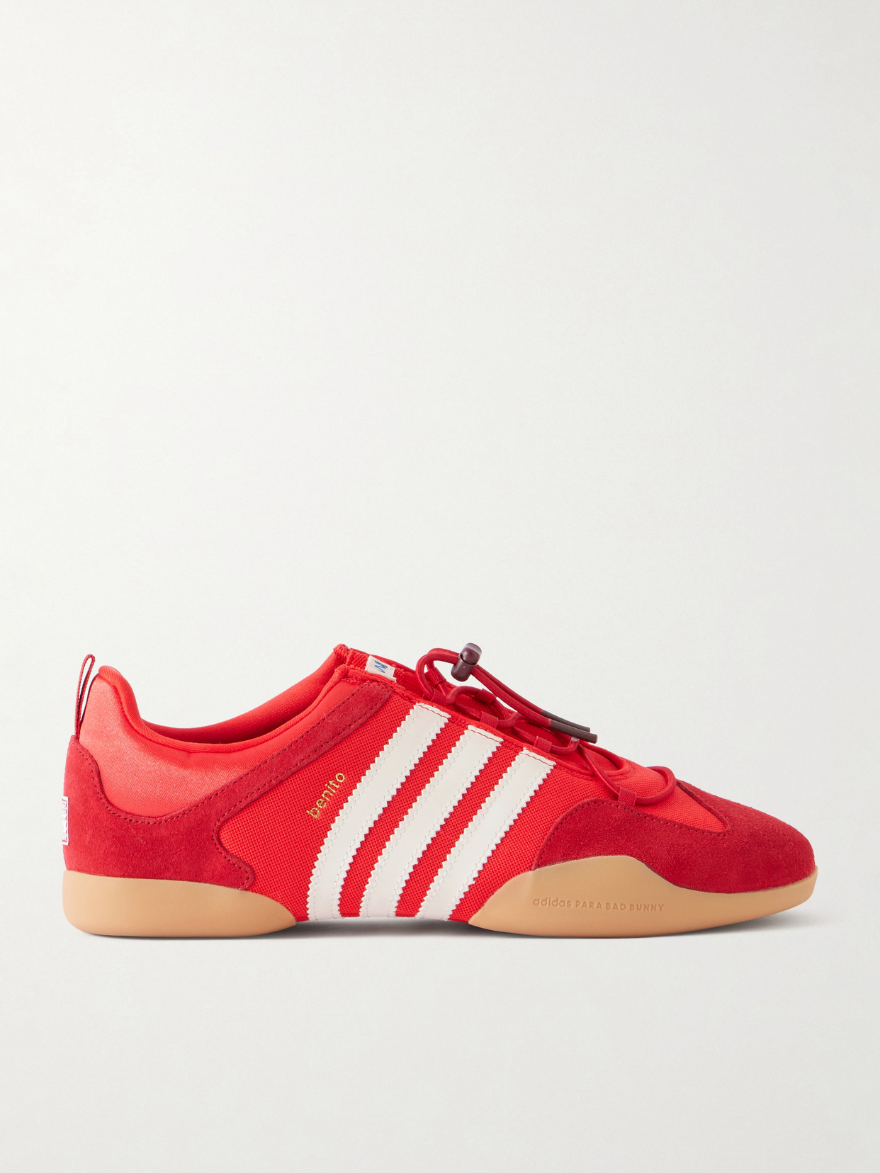 + Bad Bunny Flamboyan Suede-trimmed Mesh Sneakers - Red