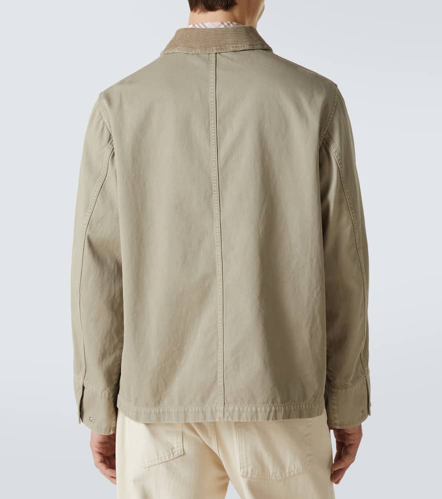 Embroidered cotton twill field jacket
