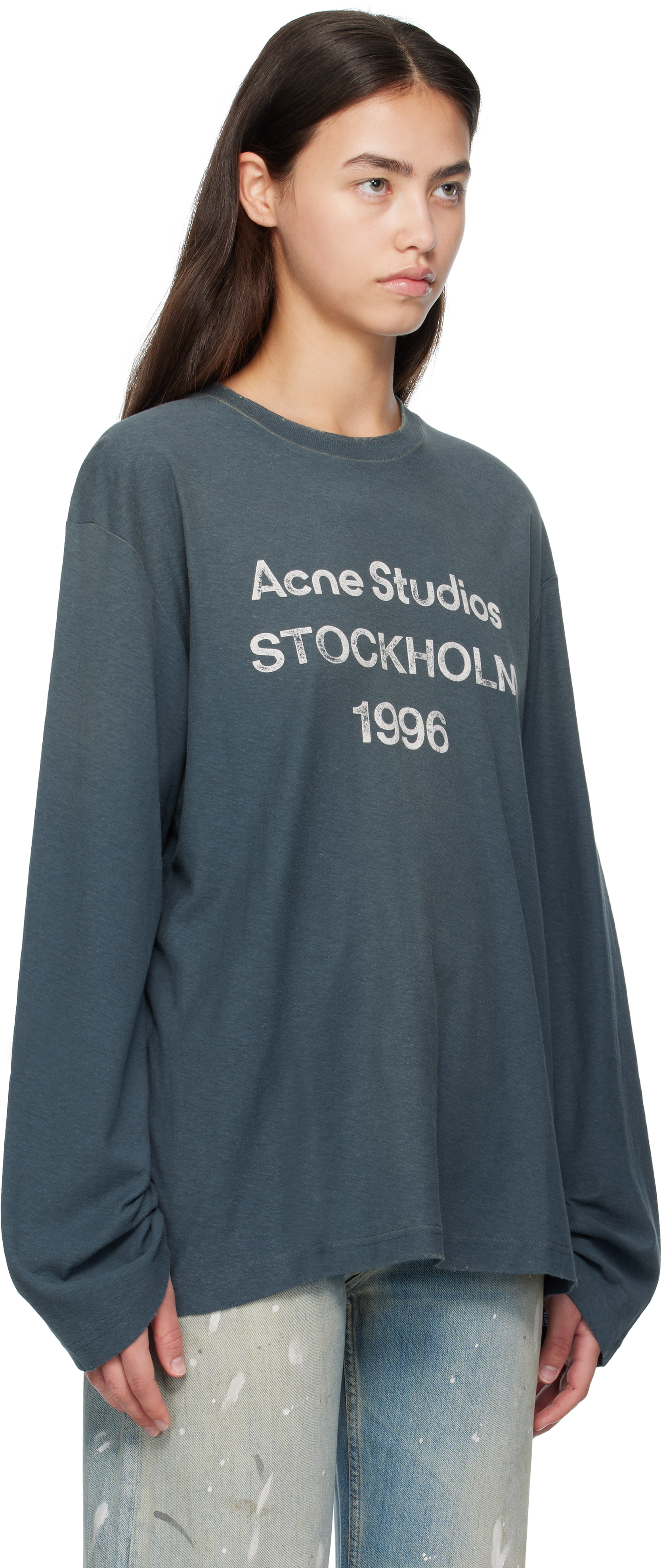 Navy Long Sleeve Logo T-shirt