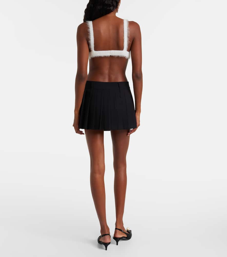 Mohair and wool-blend bra top
