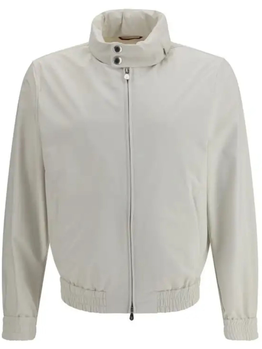 Brunello Cucinelli - high neck hooded nylon jacket turtleneck