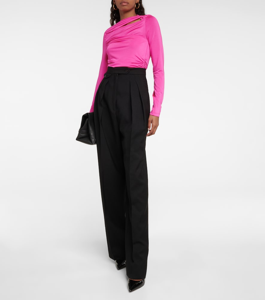 Jersey wrap top