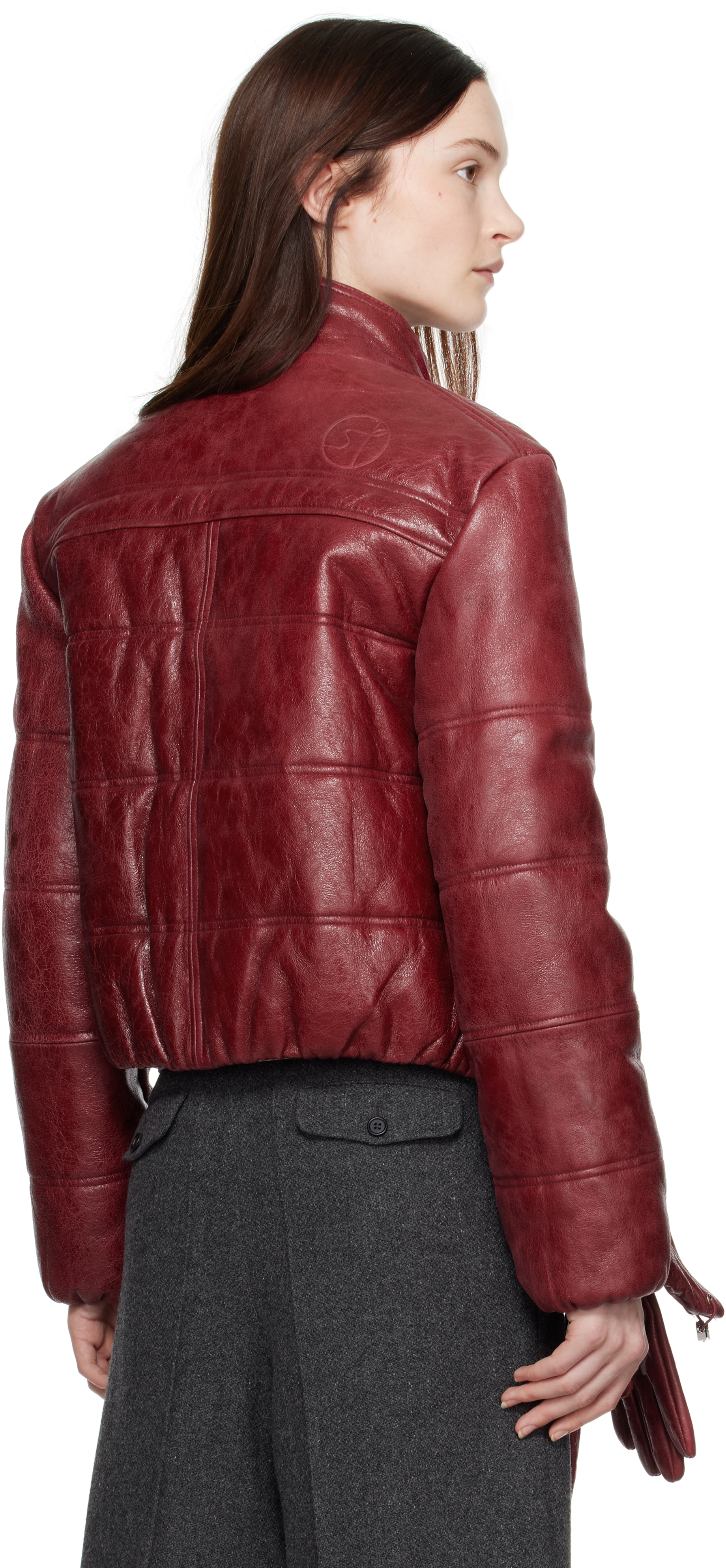 Saks Potts Pink Franklin Leather Jacket