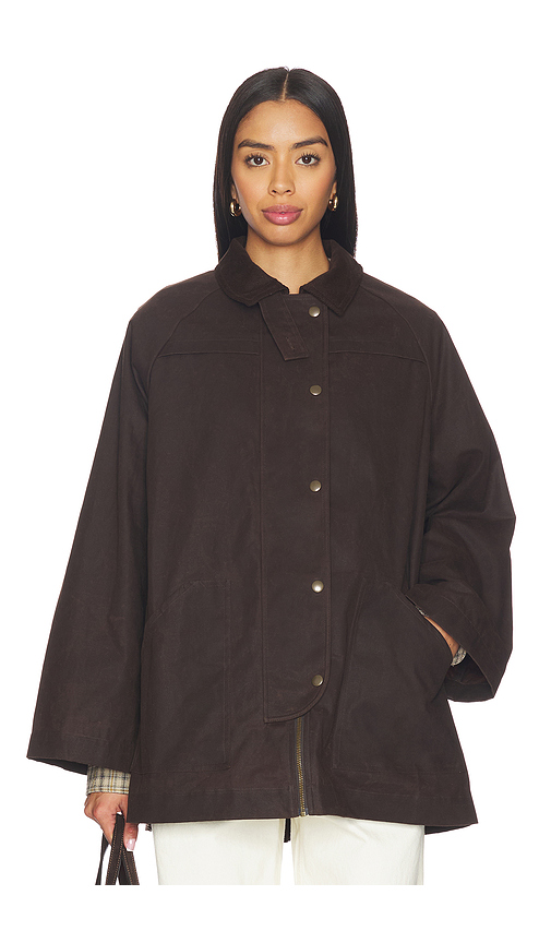 Tularosa Riley Waxed Canvas Barn Jacket in Espresso Brown. M also in L, S, XL