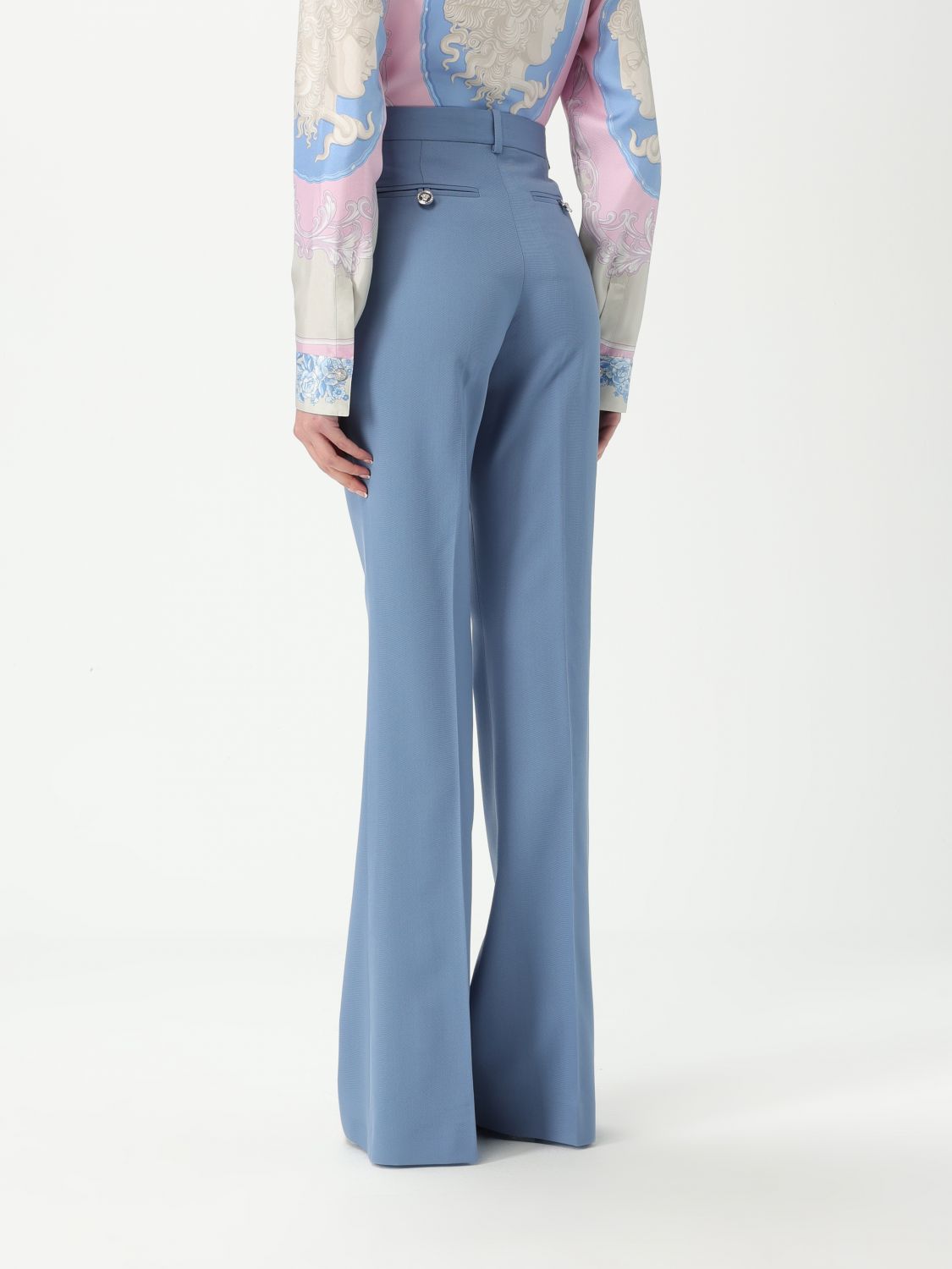 Pants VERSACE Woman color Blue