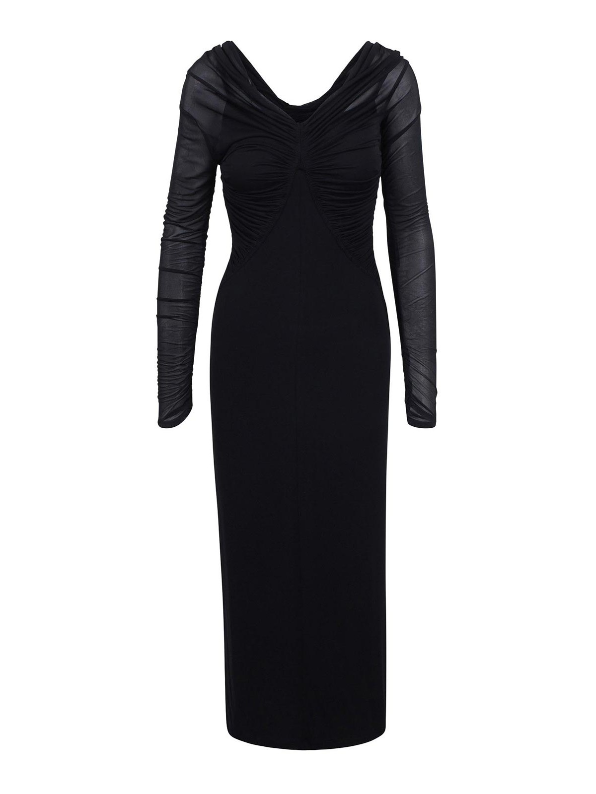 Long Locri dress in draped jersey