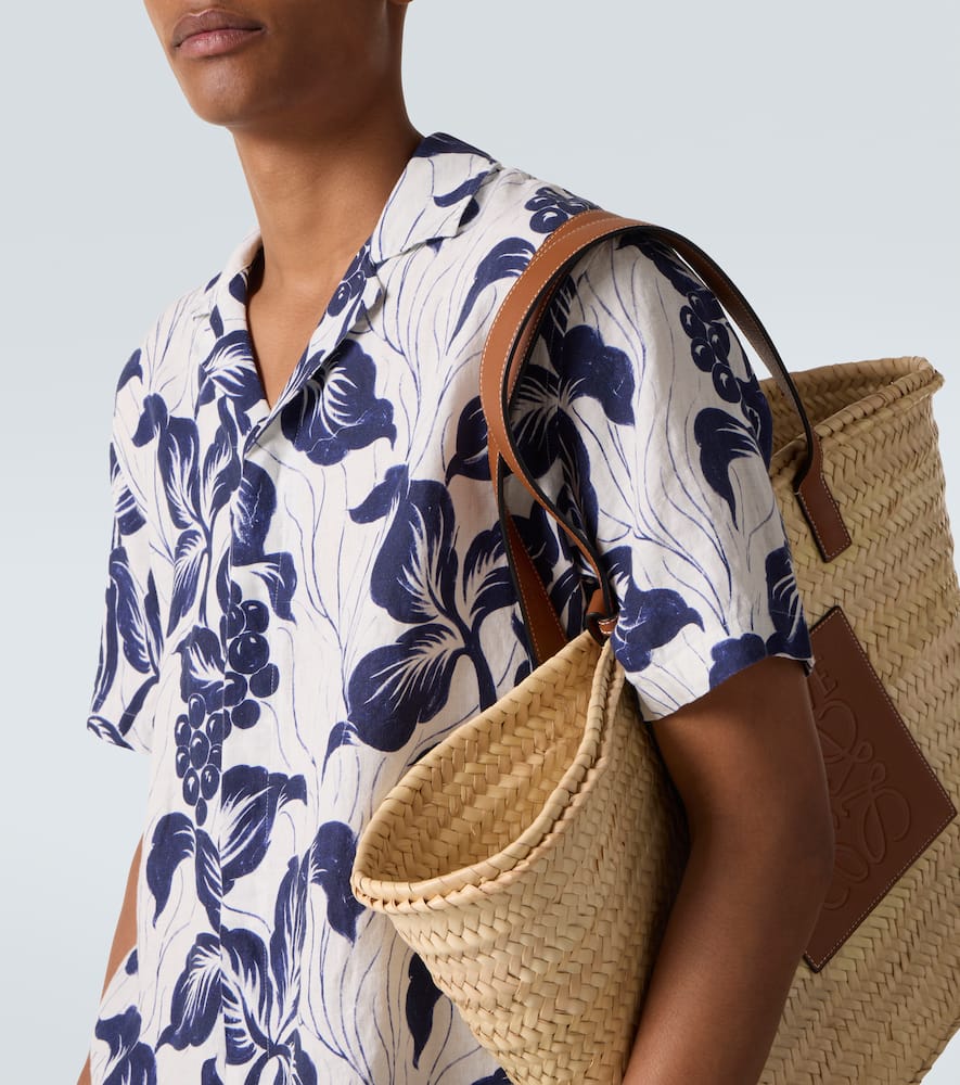 Maitan floral linen bowling shirt