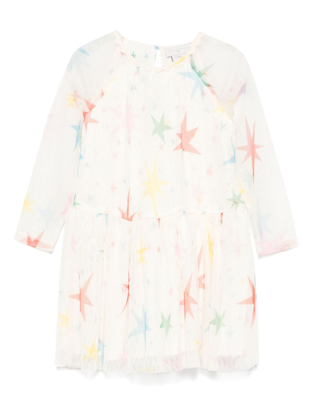 Star-print dress - Neutrals