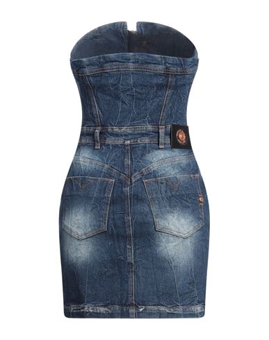 Versace Jeans Couture Woman Mini dress Blue Size 2 Cotton, Elastane