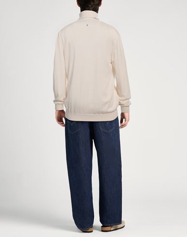 Man Turtleneck Cream Size 46 Cashmere, Silk