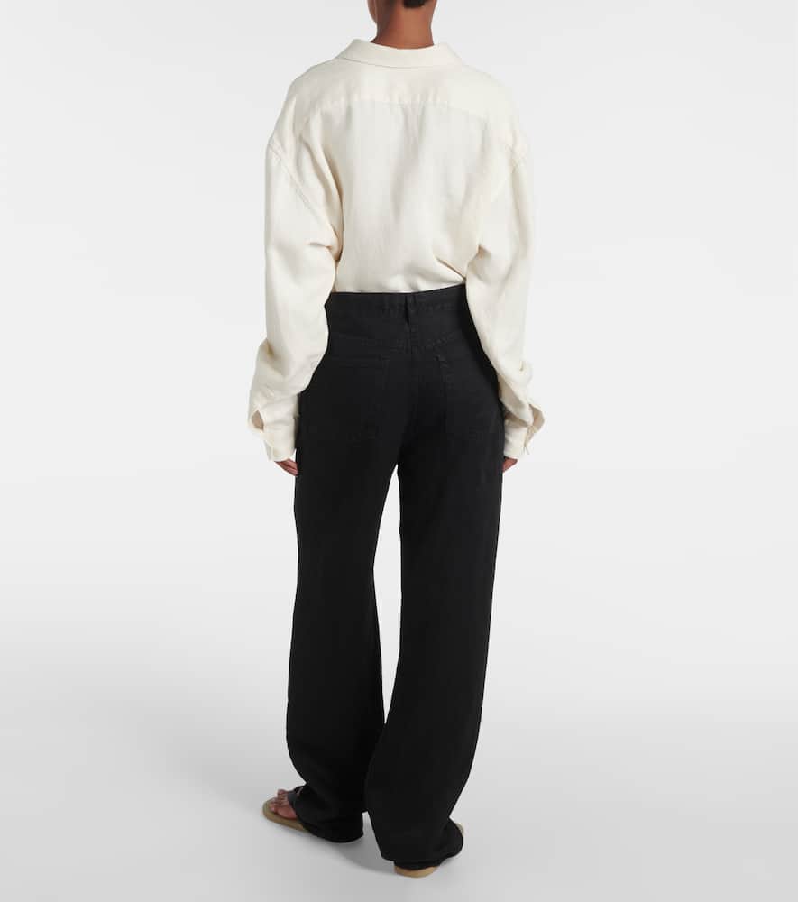 The Row Tarley linen straight jeans