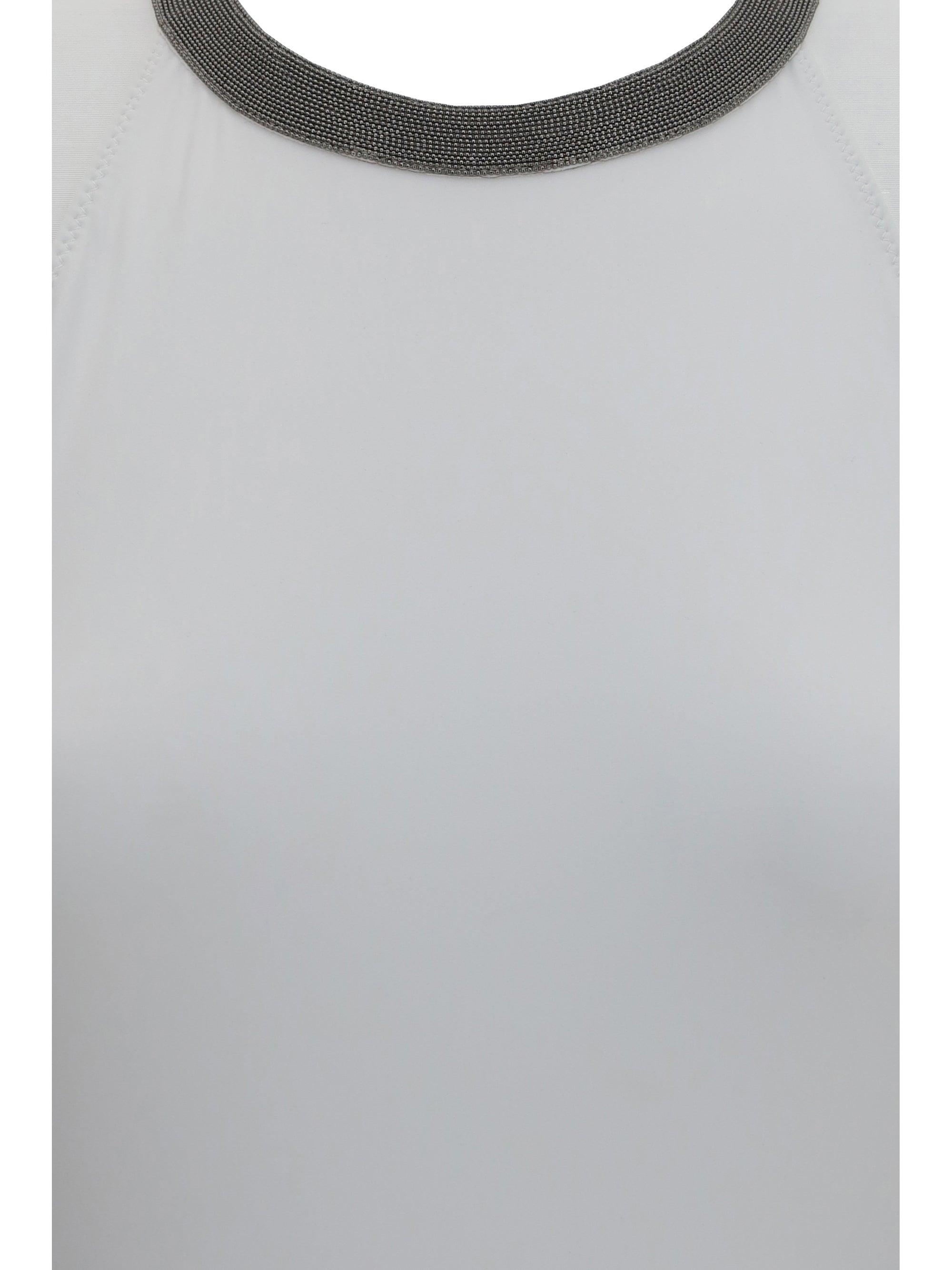 Monili Embellishment One-Piece Swimsuit — White