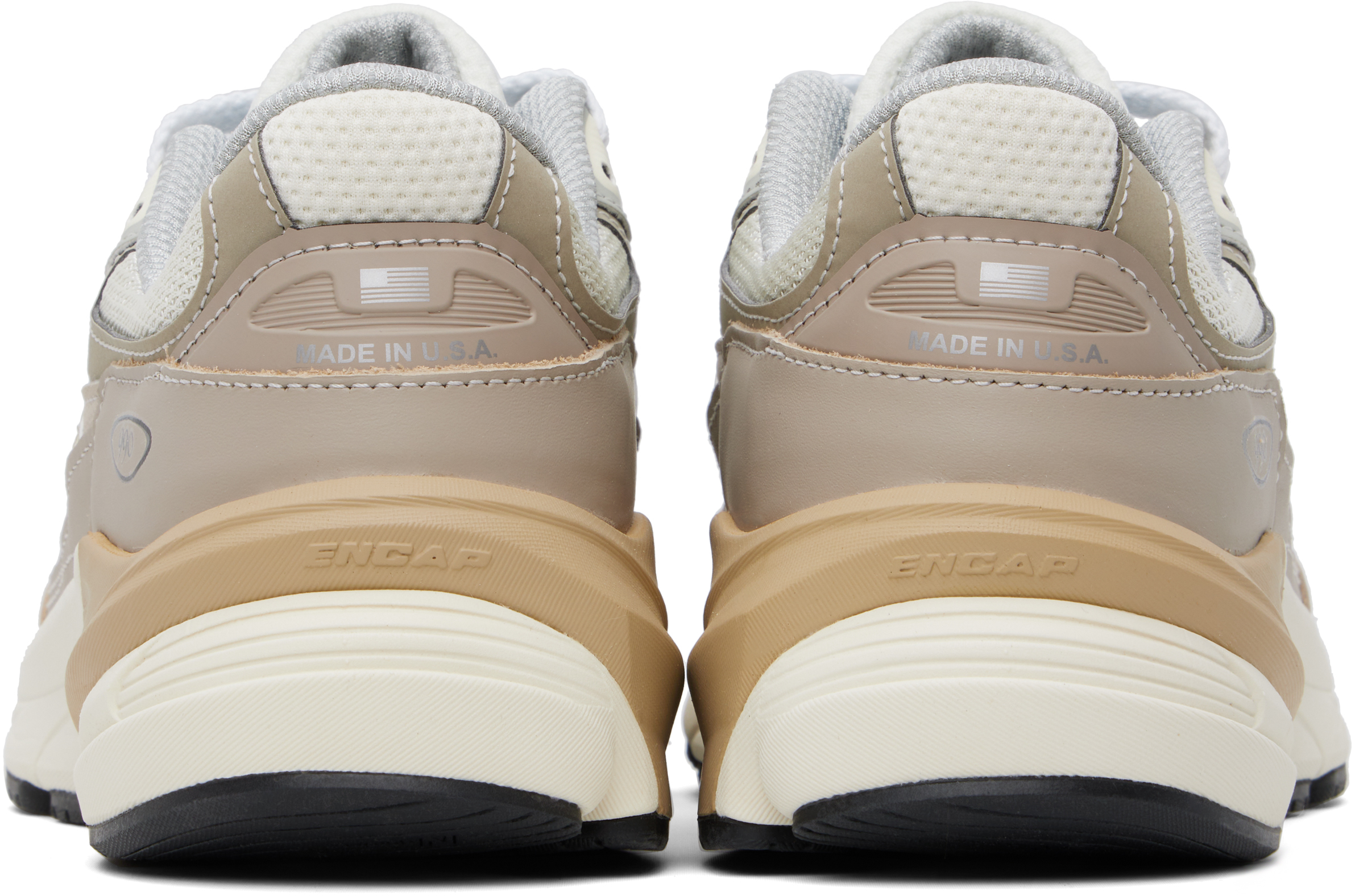 New Balance Taupe & Off-White 'Made in USA' 990v6 Sneakers
