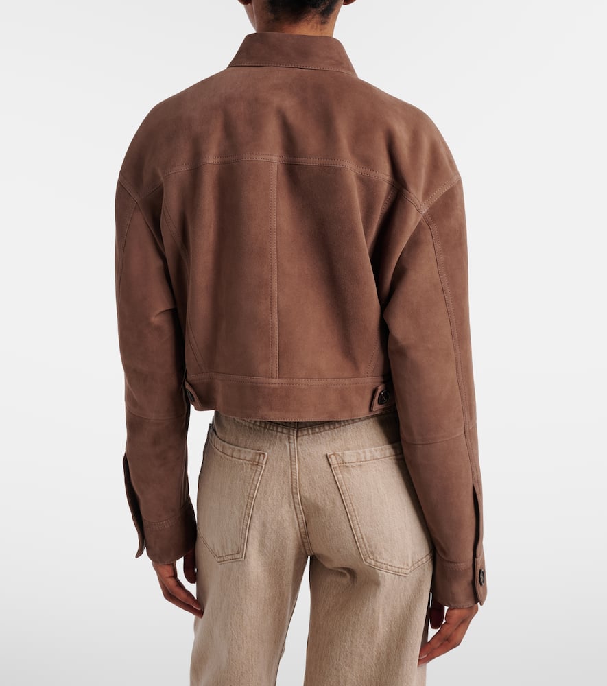 Monili cropped suede jacket