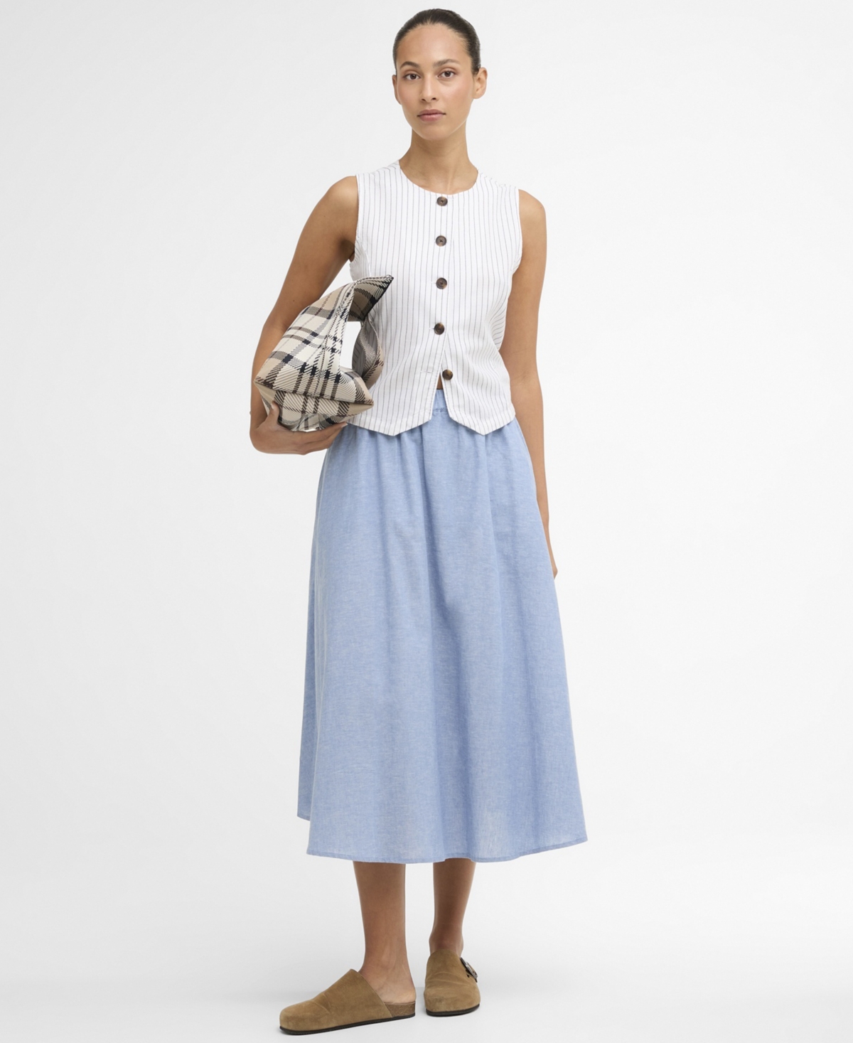 Women's Sutton Chambray Midi Skirt - Light Chambray