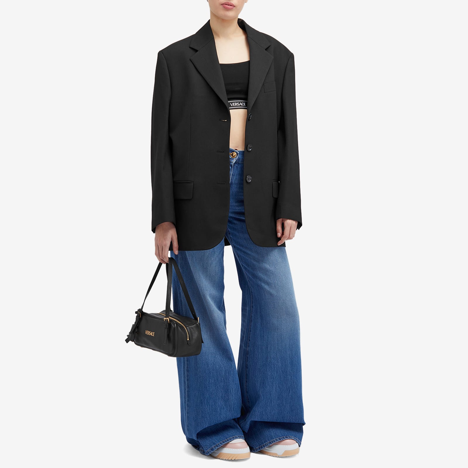 Women's Lamb Leather Shoulder Bag in Gold