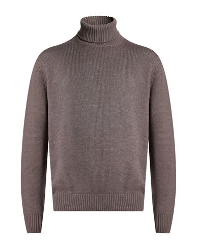 Man Turtleneck Lead Size 44 Merino Wool, Silk, Cashmere