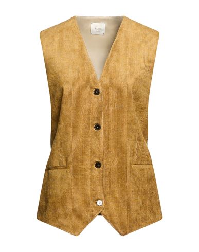 Chocolat Woman Tailored Vest Gold Size 2 Viscose
