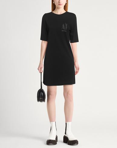 Woman Mini dress Black Size L Cotton