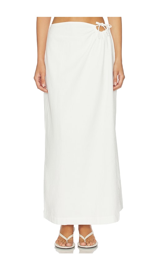 & Reckless Brody Linen Blend Skirt in White. - L also in