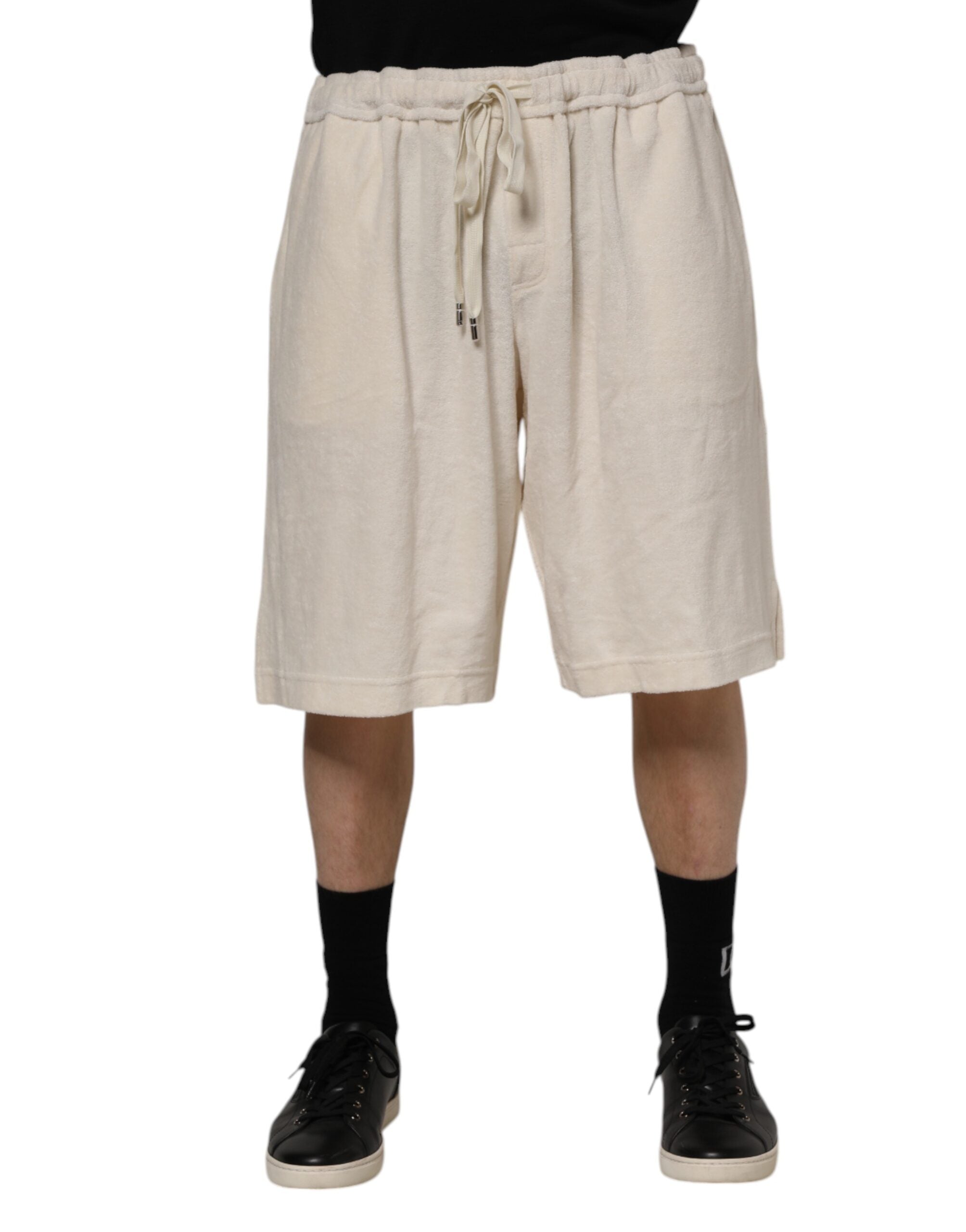 Cotton Sweatshorts Bermuda — Beige